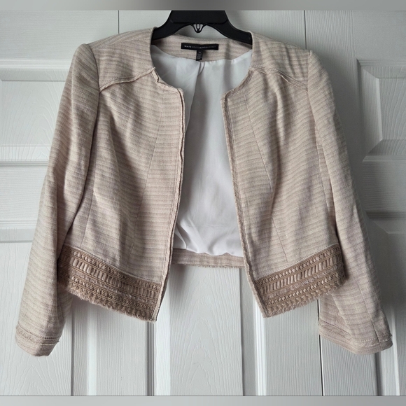 NWOT White House Black Market Beige Blazer Size 14 - Picture 2 of 10